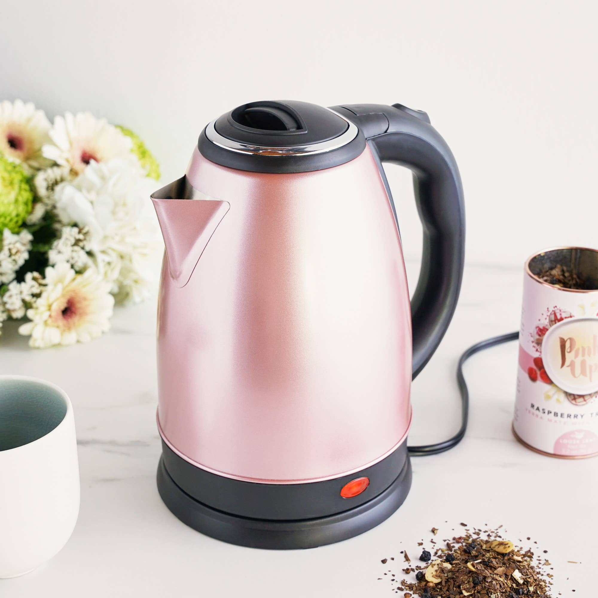 Pinky Up - Wholesale Electric Kettle - Parker™ Stainless Steel Electric Tea Kettle 56oz Rose Gold4