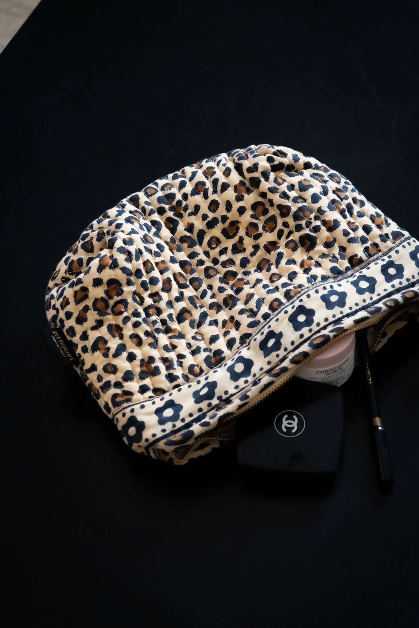 Love Explorers – Großhandel Schmink-/Kosmetiktasche – Make-up-Tasche - beige Leopard7