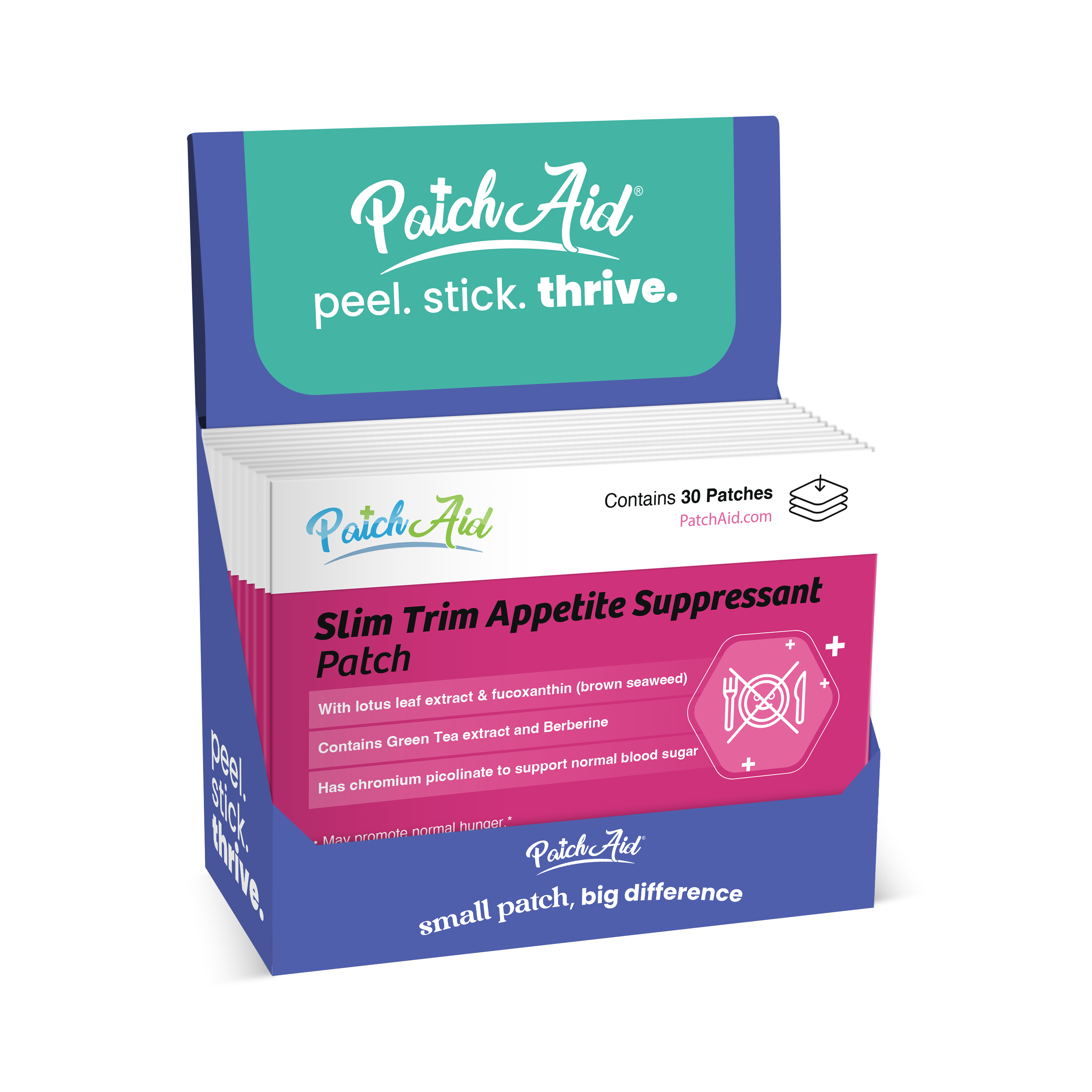 PatchAid - Vendita all'ingrosso Vitamine/integratori orali - Cerotto soppressore dell'appetito Slim Trim - Riduce l'appetito0