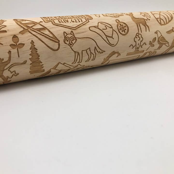 Sweet Rolling Pins - Wholesale Rolling pin - Wyoming State Embossed Rolling Pin5