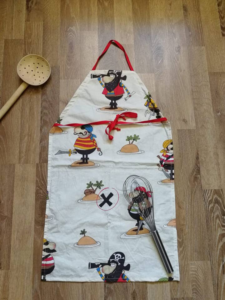 Pirate kid apron for wholesale by Funnycreation