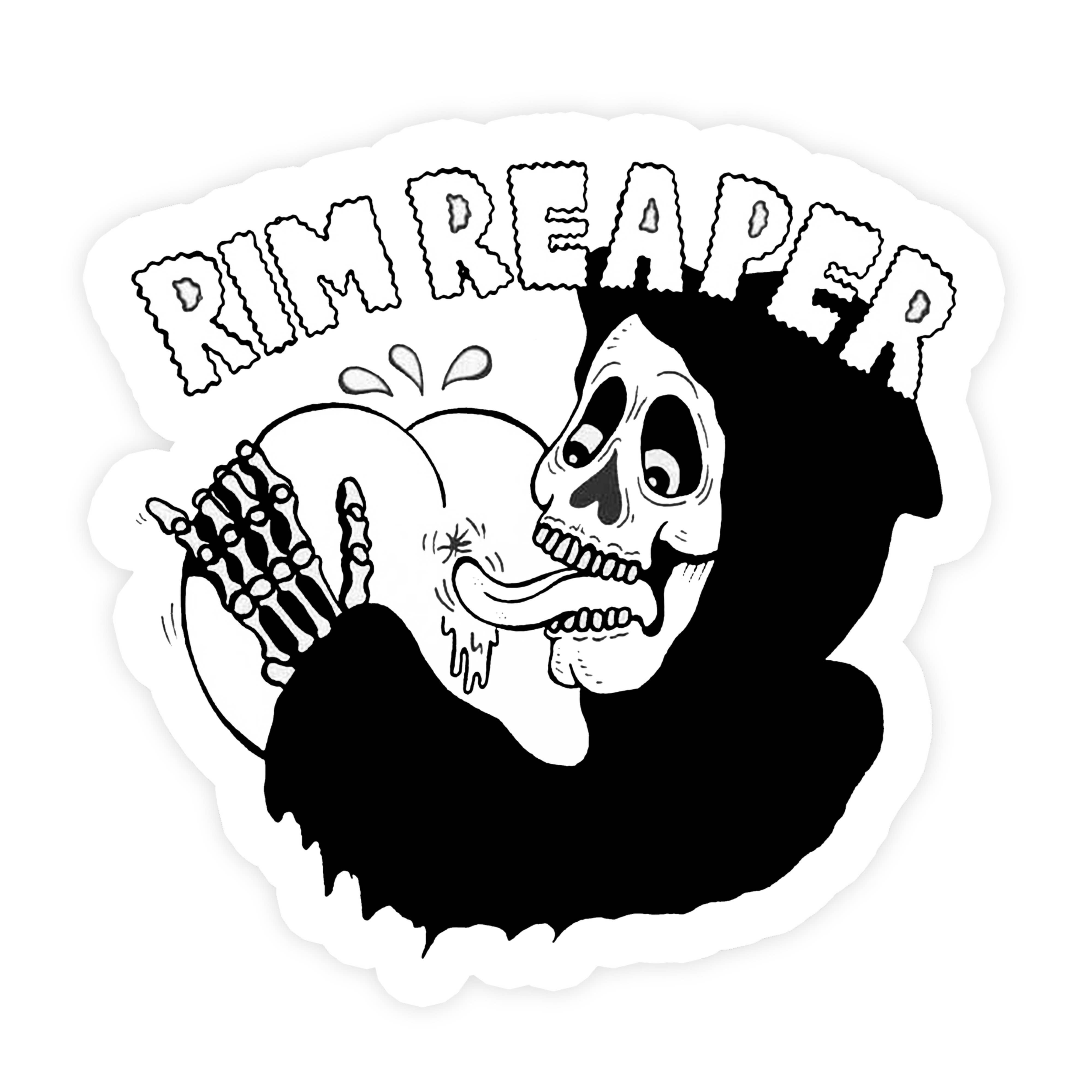 Sticker Bull - Wholesale Sticker - Rim Reaper Sticker, Grim Reaper Parody Sticker, Meme Sticker for Laptop, Phone, Waterbottle, Car0