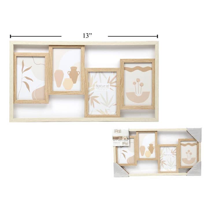 ALIA COLLAGE MDF FRAME,19X10"(4-4X6"), for wholesale by Truu Design