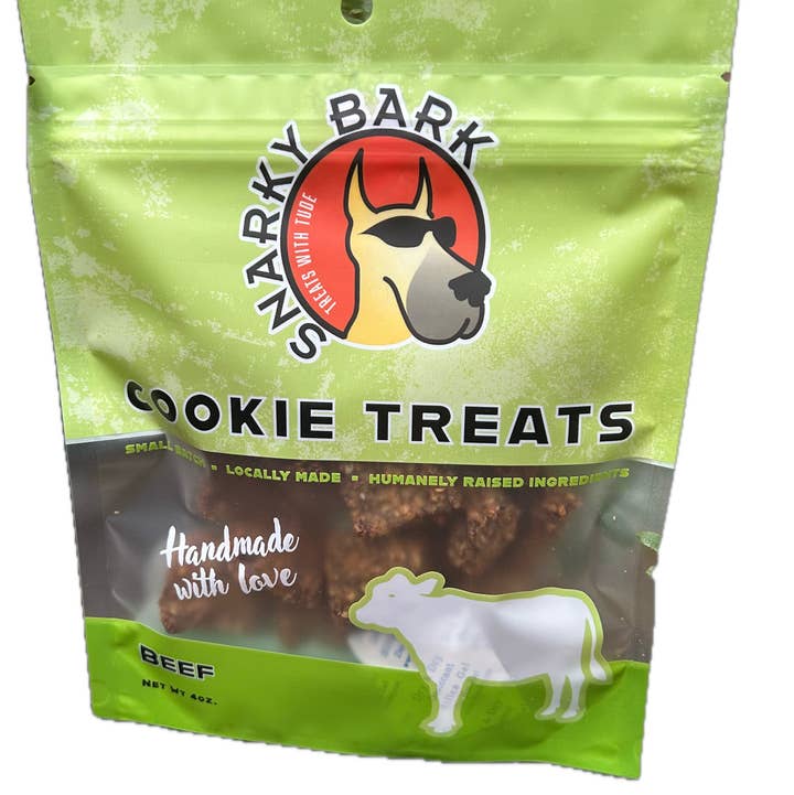Snarky Bark Beef Cookie Treats for wholesale by Snarky Bark