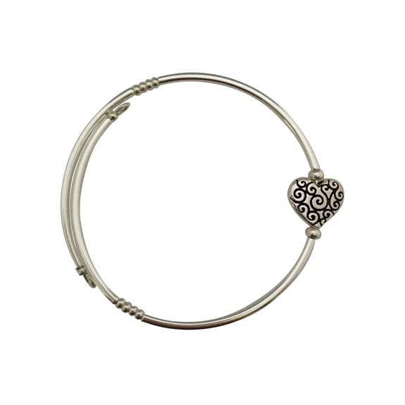 Heart Halstead Heart Charm Bracelet without crystals for wholesale by Chappy Girls