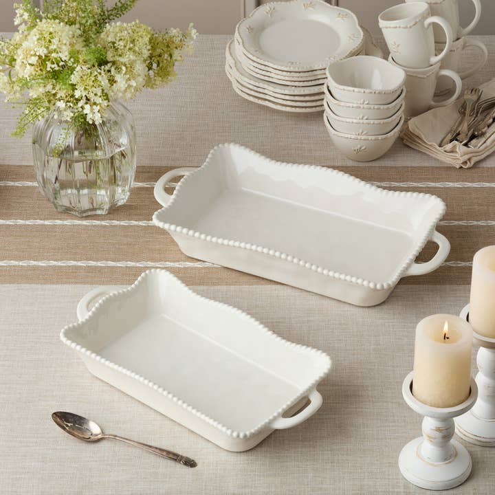 Certified International - Wholesale Baking Dish - Perlette Cream Medium Rectagular Baker 14in x 8.75in