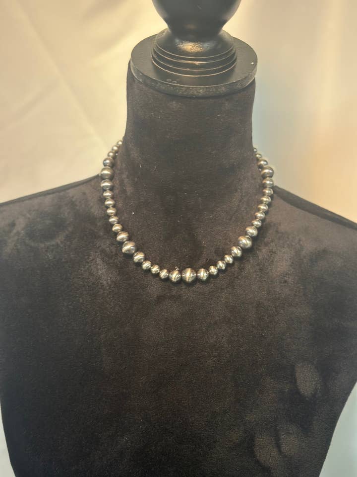 8-12mm graduated sterling silver pearl necklace for wholesale by BDN Boutique