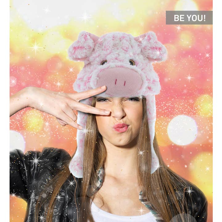 Cota Global - Wholesale Kids Hat - Kids - Super Soft Plush Hat - Pig3