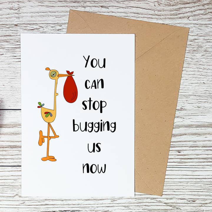 Carte d'annonce de grossesse pour la vente par Sorry Not Sorry Co