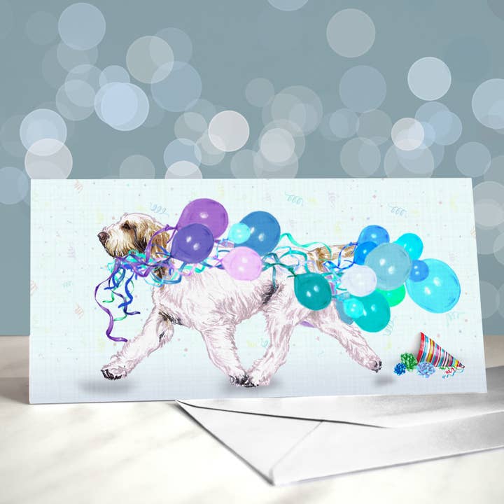 Italian Spinone - Birthday Greetings Card for wholesale by Amber Marie Studio