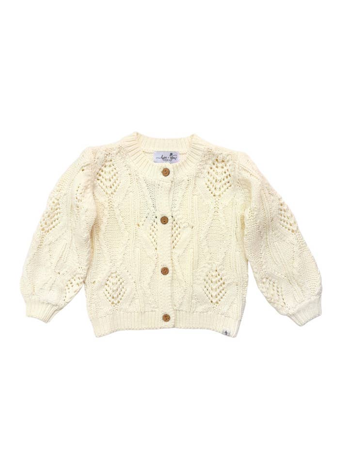 Marshmallow Cardigan for wholesale by Love and Grow Clothing Co