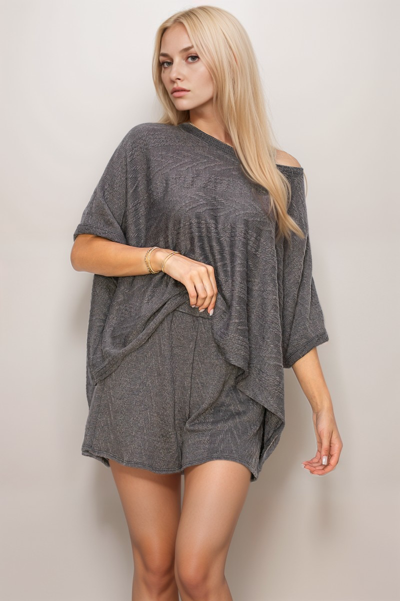 A.gain - Wholesale Knit Top - Women's - 10846SS614 - BOXY FIT HALF SLEEVE ROUND NECK TOP4