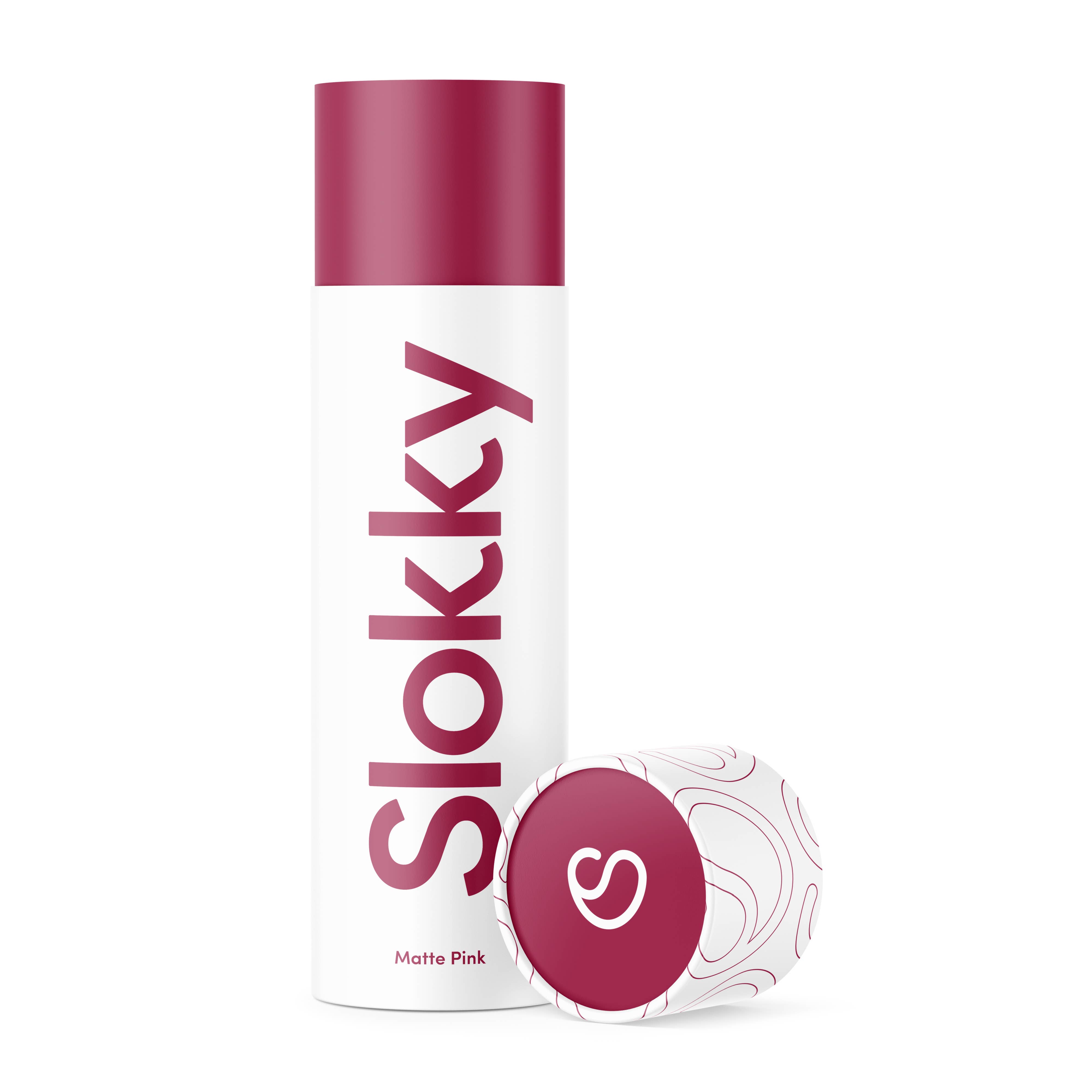 Slokky - Vente Bouteilles d'eau - Bouteille thermos rose mat, couvercle et mousqueton - 500 ml1
