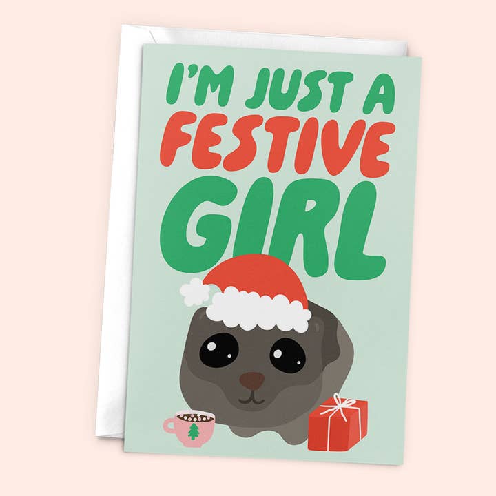 Sad Hamster Tiktok Meme Card - I'm Just A Festive Girl for wholesale by Studio Doodles