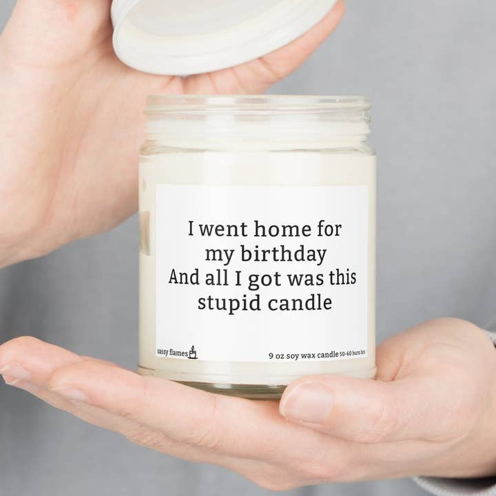 Home For My Birthday Soy Wax Scented Candles, 9oz for wholesale by Sassy Flames
