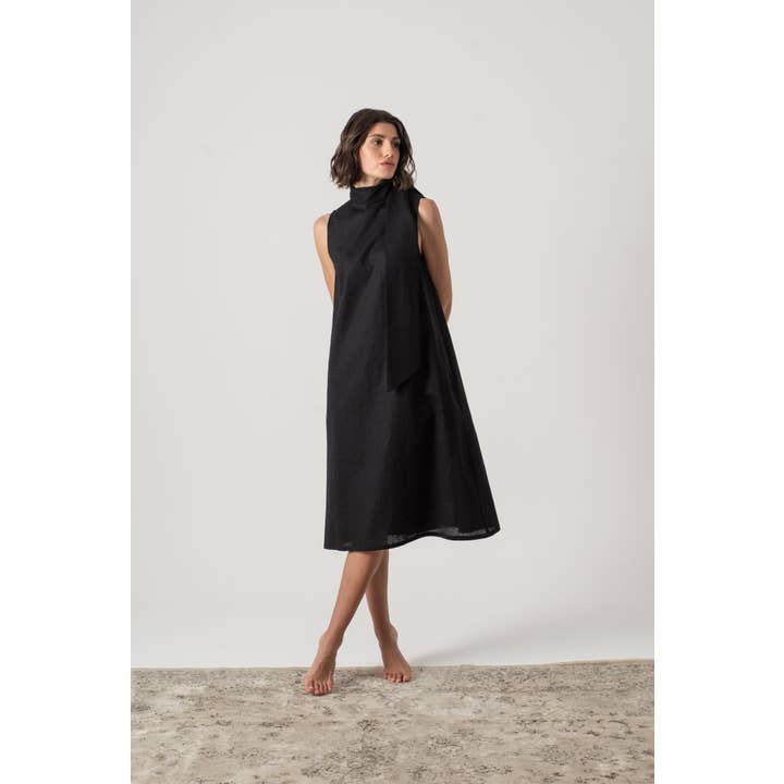 Vestito Axel con cravatta Nero per la vendita all'ingrosso da parte di LUXMII