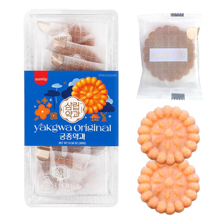 Korean Premium Snacks Sweet Rice Yak Gwa Honey Cookies 약과 for wholesale by BE:ON USA