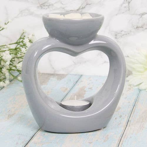 Calentador en forma de corazón gris para venta al por mayor de Candle Knights Supplies