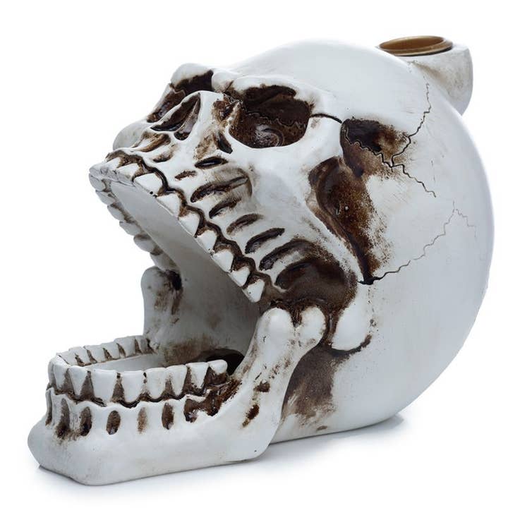 Skull with Open Mouth Backflow Incense Burner for wholesale by Ancient Wisdom