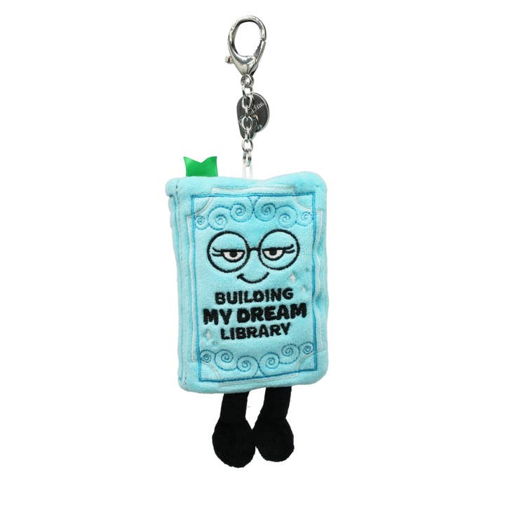 "Building My Dream Library" Book Plush Bag Charm for wholesale by Punchkins