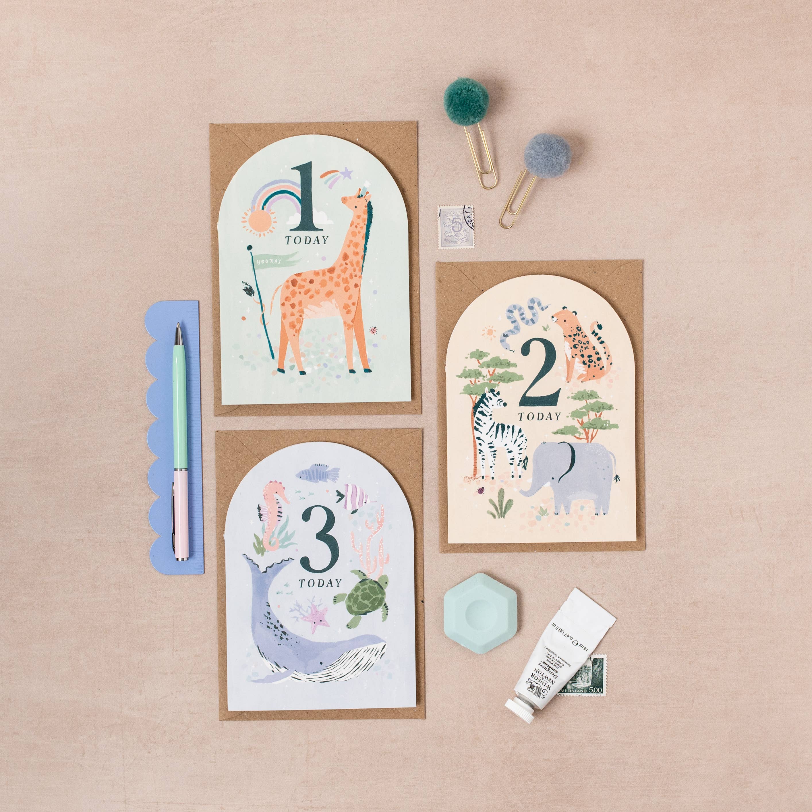 Sister Paper Co. – wholesale Birthday card – Age 1 Birthday Card | Milestone Age Cards | Baby Cards1