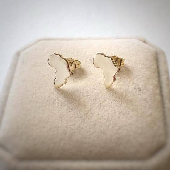 Guldörhängen Afrika i silver och förgyllda för wholesale av AfricanDreamland