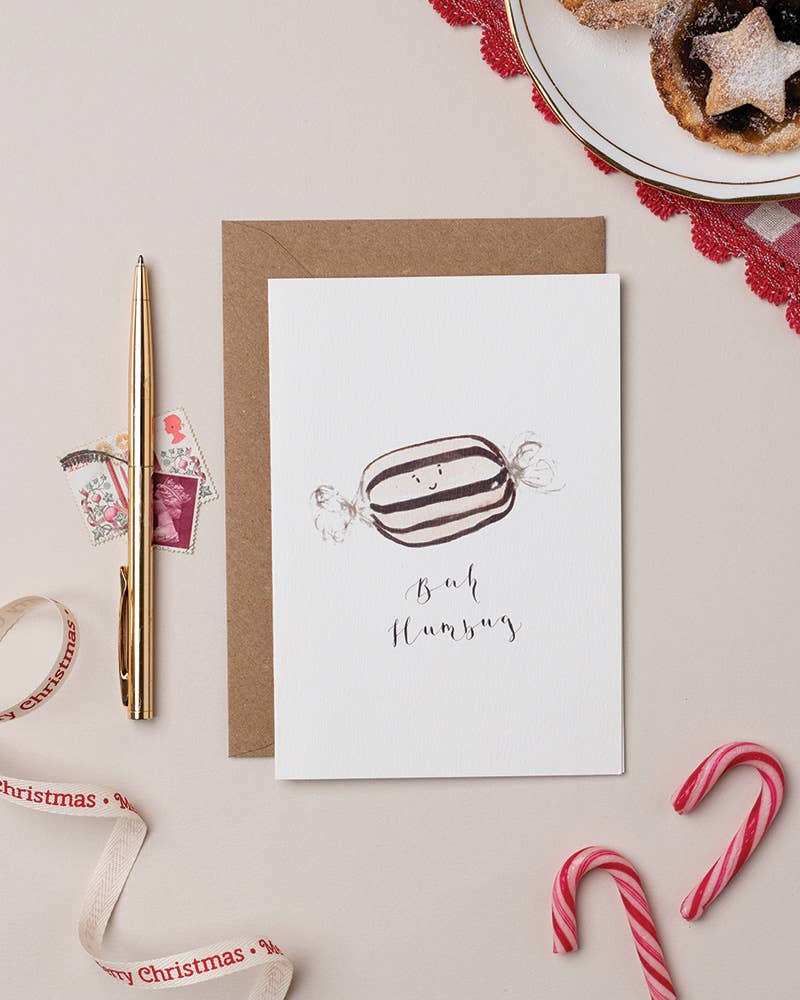 Western Sketch - Wholesale Christmas Card - WS281 Bah Humbug Christmas Card1