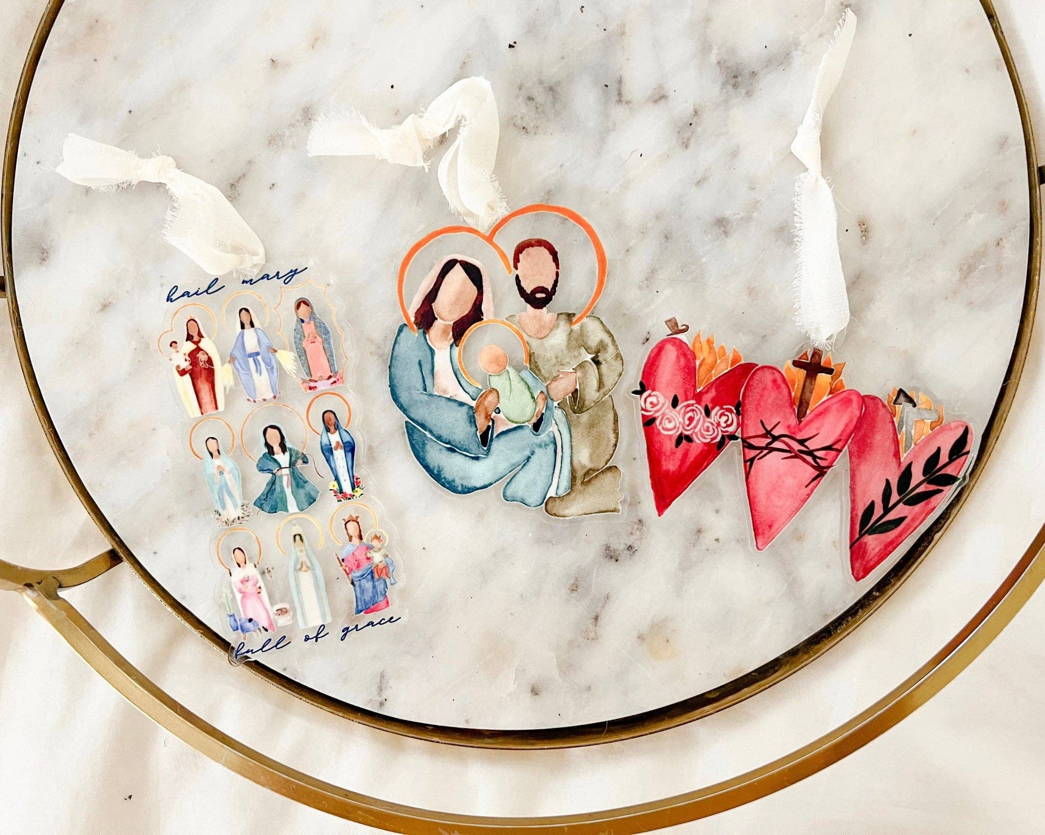 Emily S Pitre Art - Wholesale Ornament - Many Mary Christmas Ornament - Pre Order1