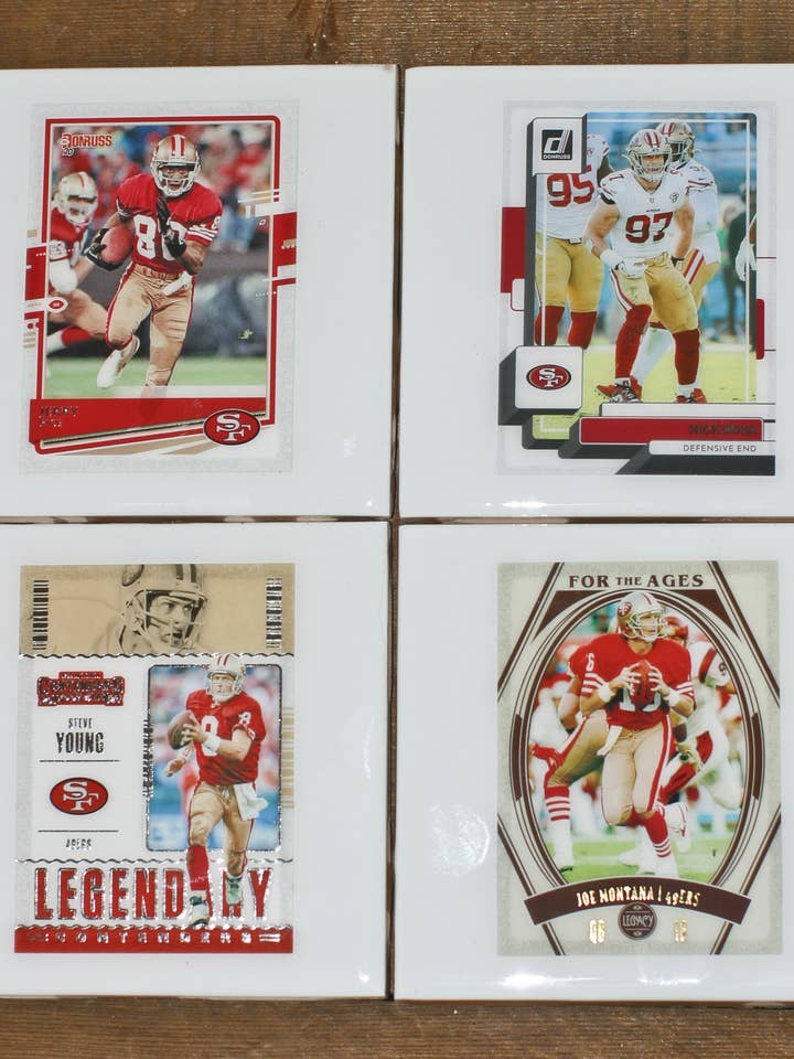San Francisco 49ers Coasters - Ceramic Tile Made from Cards for wholesale by Jake and Dean Uncommon Coasters