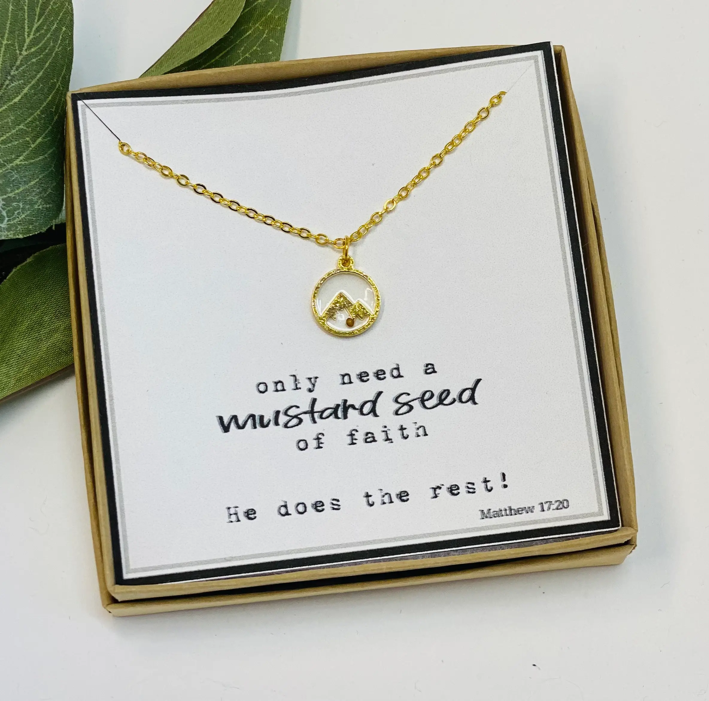 Little Happies Co - Wholesale Pendant/Charm Necklace - Mountain Mustard Seed Necklace1