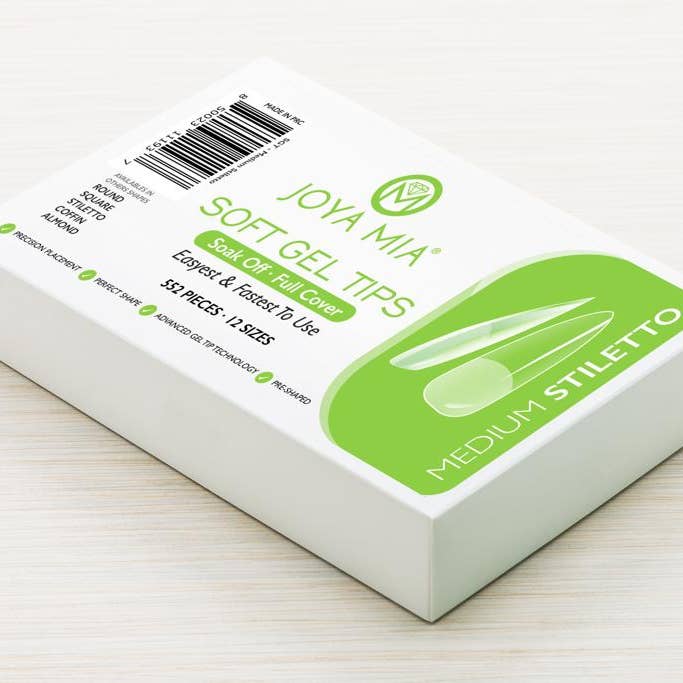 JOYA MIA - Wholesale Press-on/fake nails - Soft Gel Nail Tips Full Cover - Clear Soft Pre-buff PMMA False Press on Nail Tips9