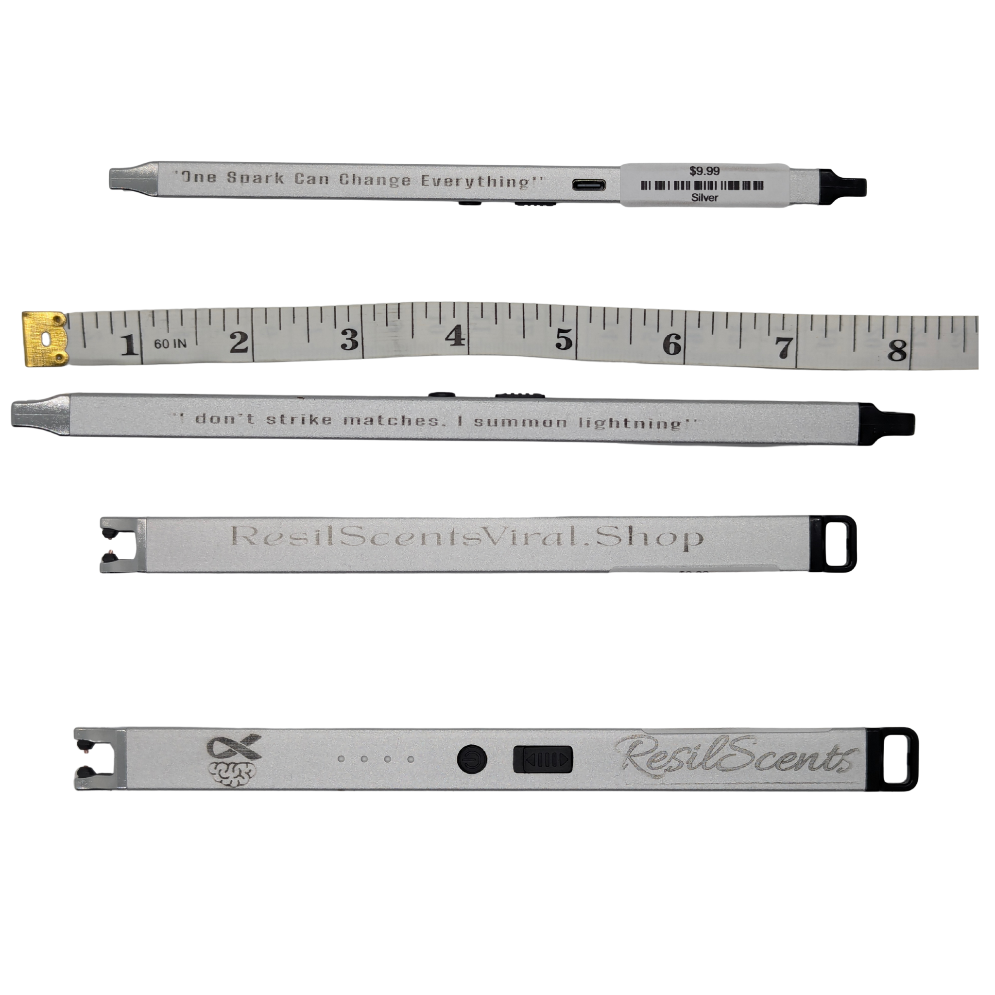 ResilScents WholeSale - Wholesale Lighter - ResilPulse™ Plasma Lighter – USB-C Rechargeable | Flameless & Engraved1