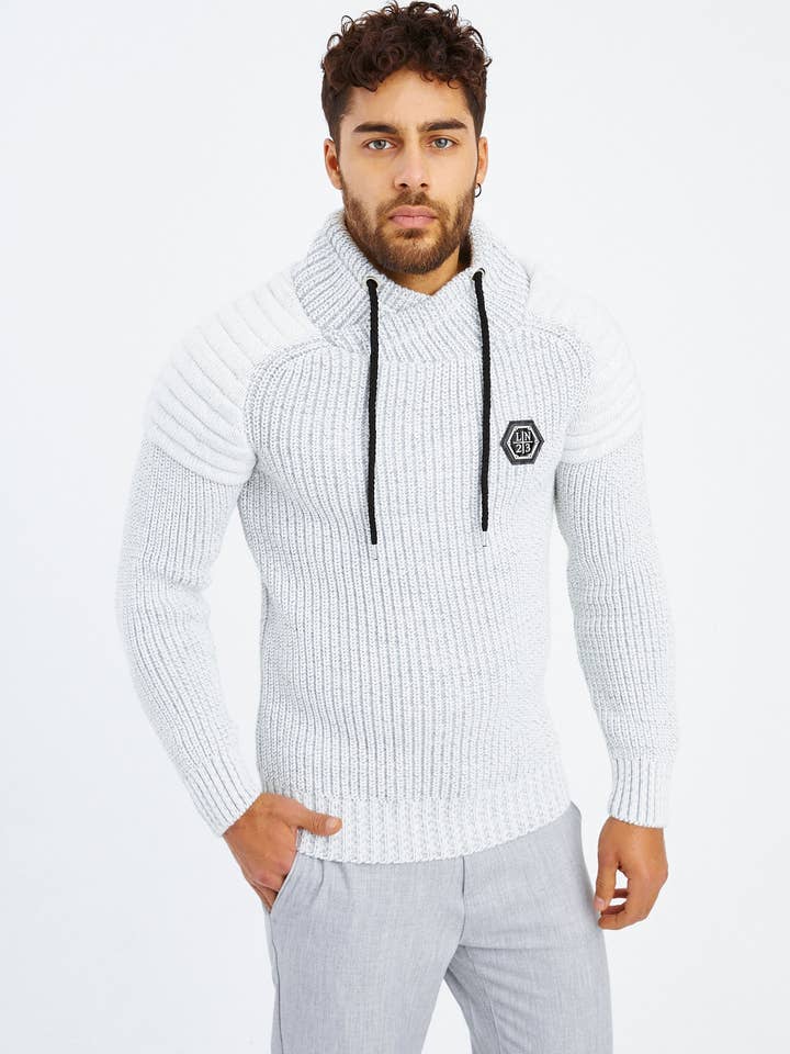 Leif Nelson GmbH - Wholesale Knit Sweater - Men's - Men's Knit Sweater Chunky Knit Shawl Collar LN-523518