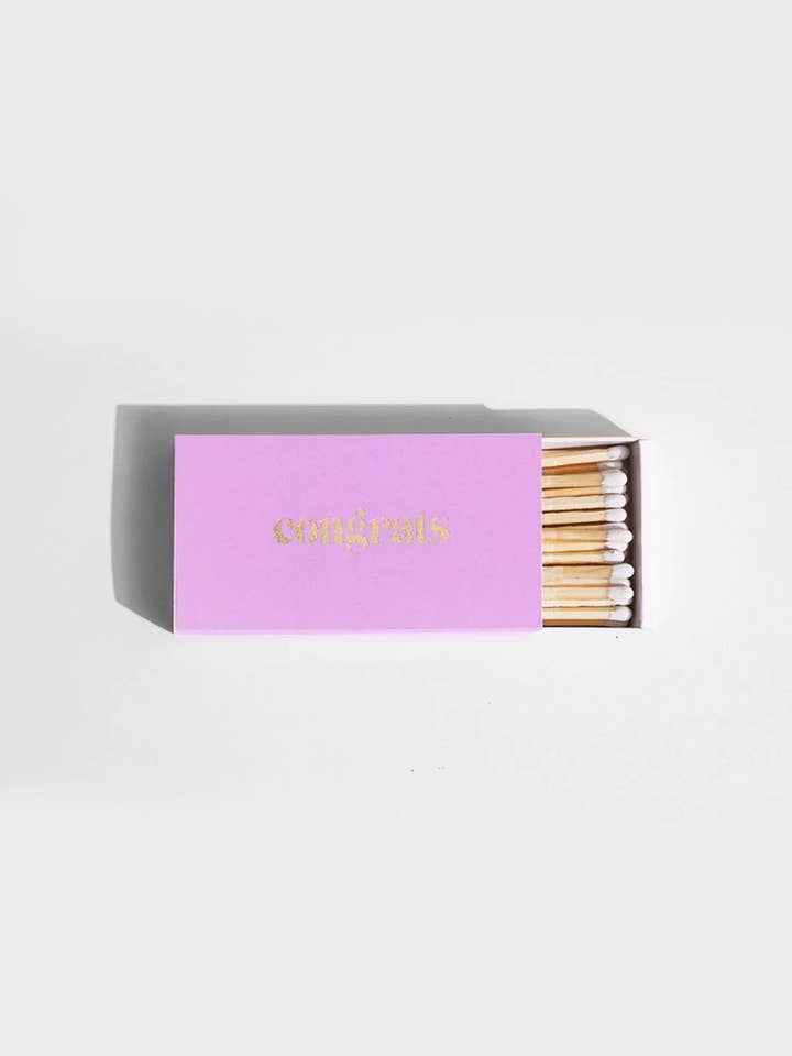 Statement Matches - Congrats/Lilac for wholesale by Brooklyn Candle Studio