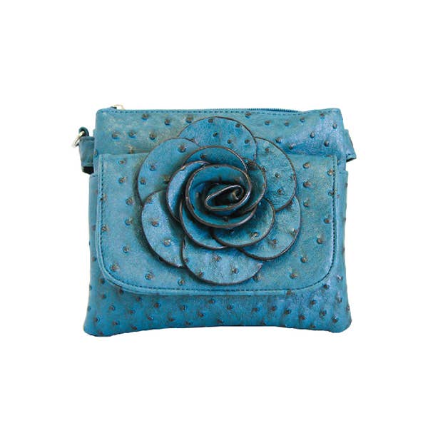 22 Tote - Wholesale Crossbody Bag - Women's - Floral Ostrich Crossbody Bag13