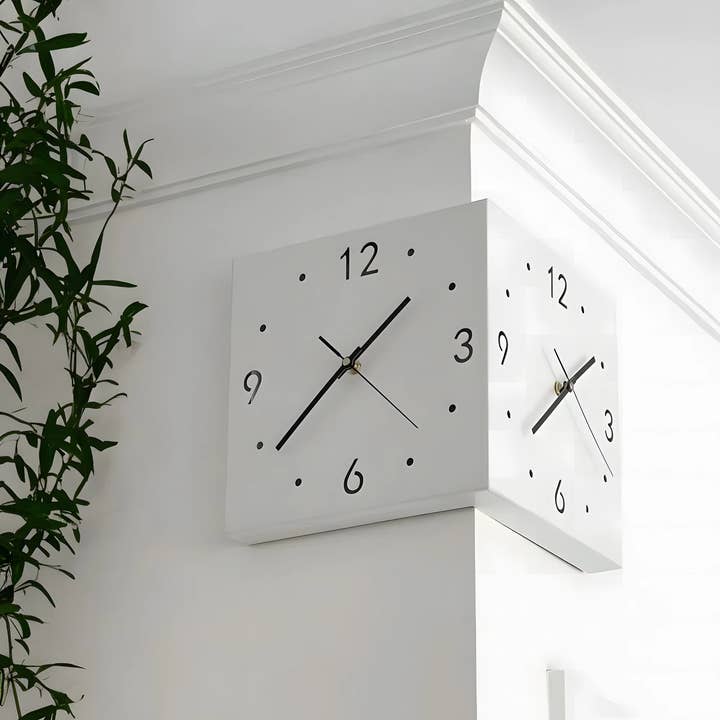 Yellow Voice Sensor Backlit Corner Clock for wholesale on Faire