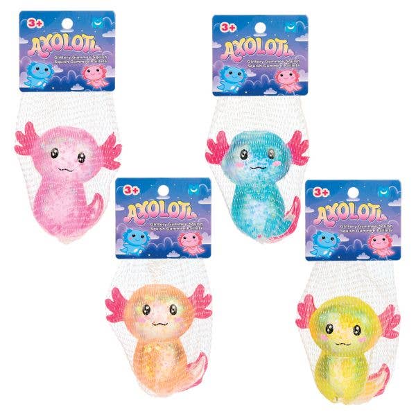 Handee Products (HPC) - Wholesale Squishy Toy - Kids & Baby - Axolotl Glitter Gummee Squish 1