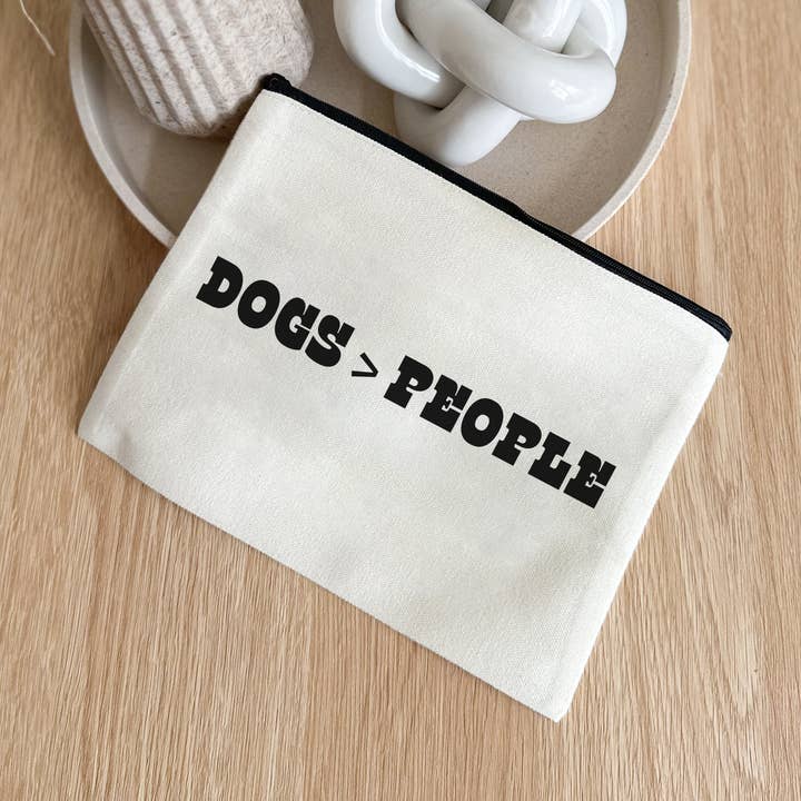 Canvas-Tasche « DOGS > PEOPLE » für den Großhandel von Parker & Co.