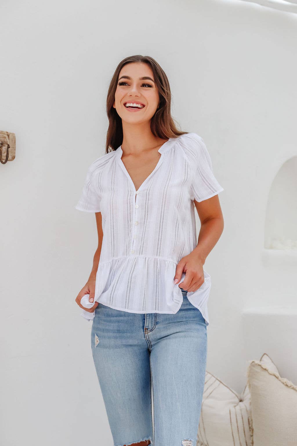 Sanctum The Label - Wholesale Blouse - Women's - LX1060 WHITE TOP3