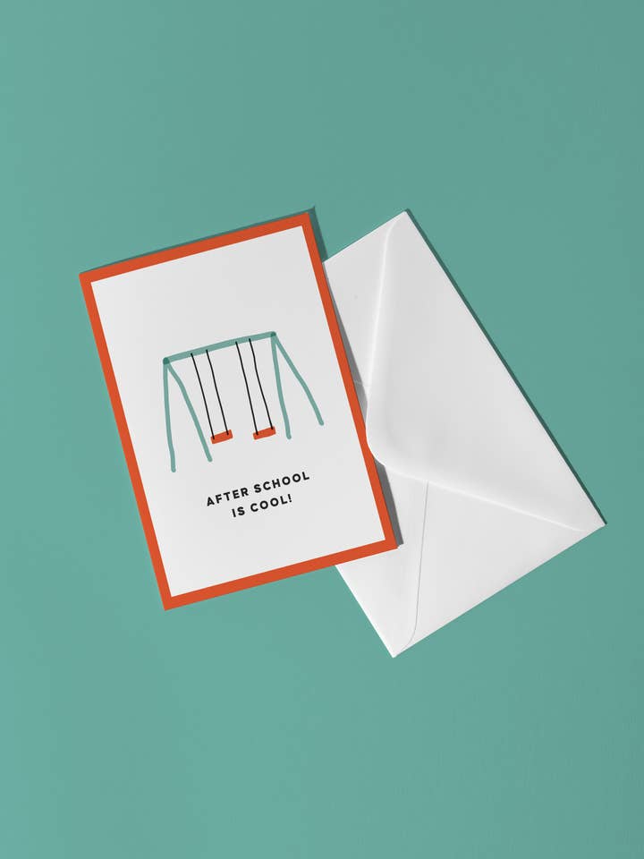 After School is Cool Greeting Card for wholesale by Room 1021