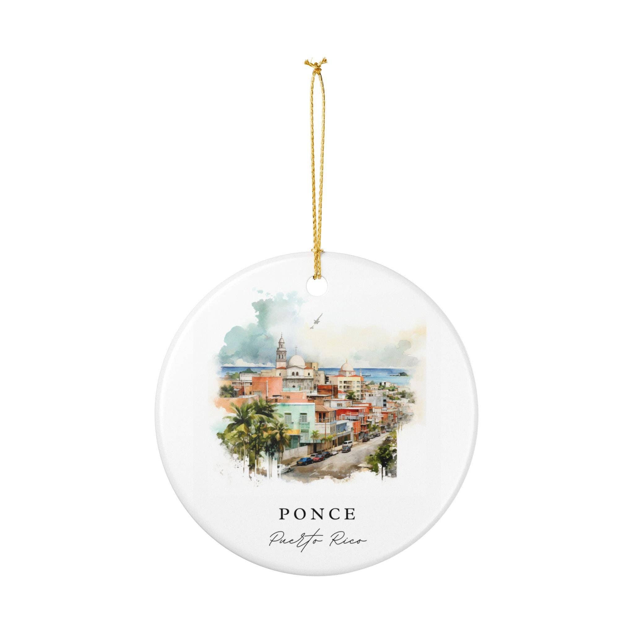 Premium Travel Art - Wholesale Ornament - Ponce Puerto Rico Ornament: Unique Ponce Souvenir, Ponce Xmas Decor, and Authentic Puerto Rico Gift1