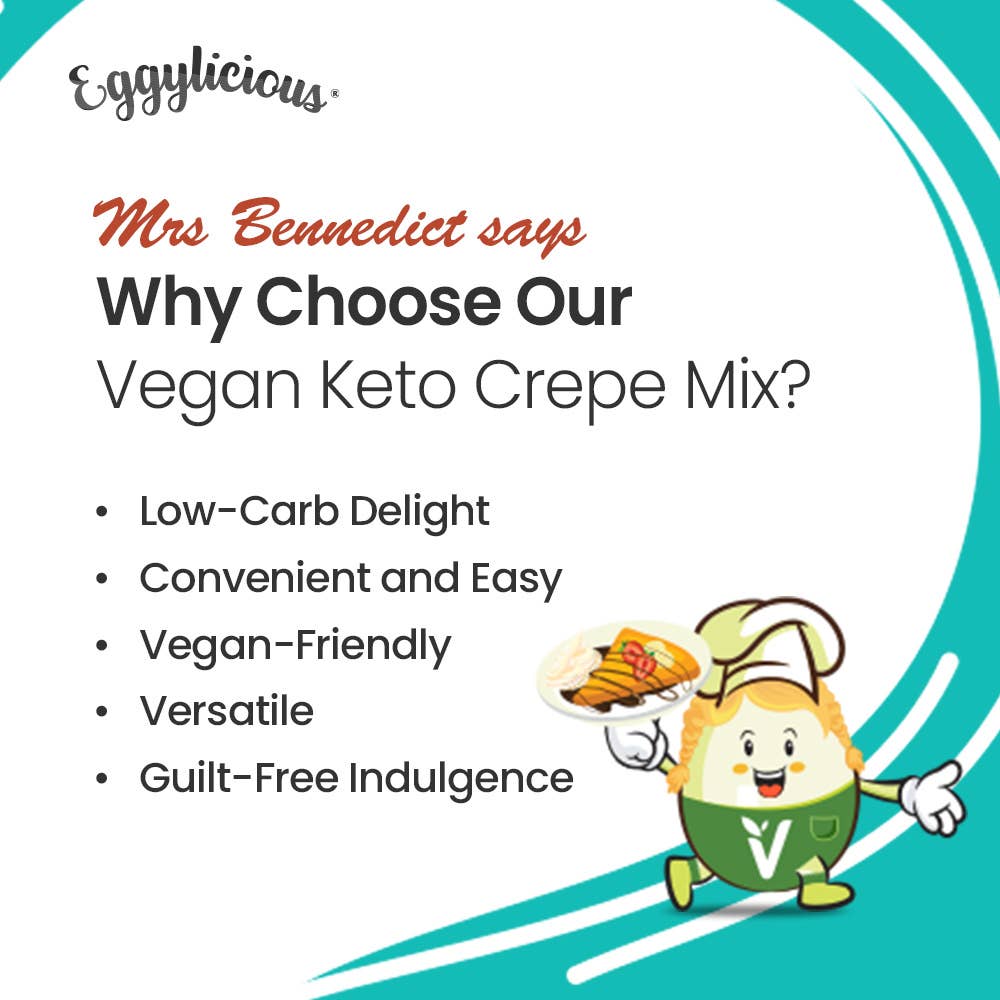 Granary Mart – Preparado de panqueca por atacado – Mistura Vegana Keto para Crepe Eggylicious - 680 g3