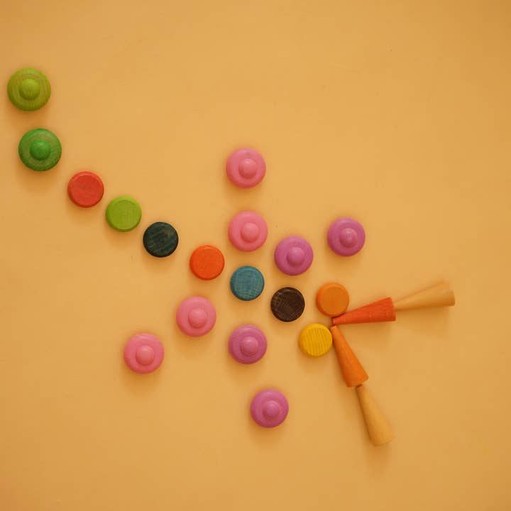 Tinitastic - Vente Jouet en bois – enfant - Tinitastic - Jeu de pièces libres Mandala en bois - Jouet créatif ouvert4