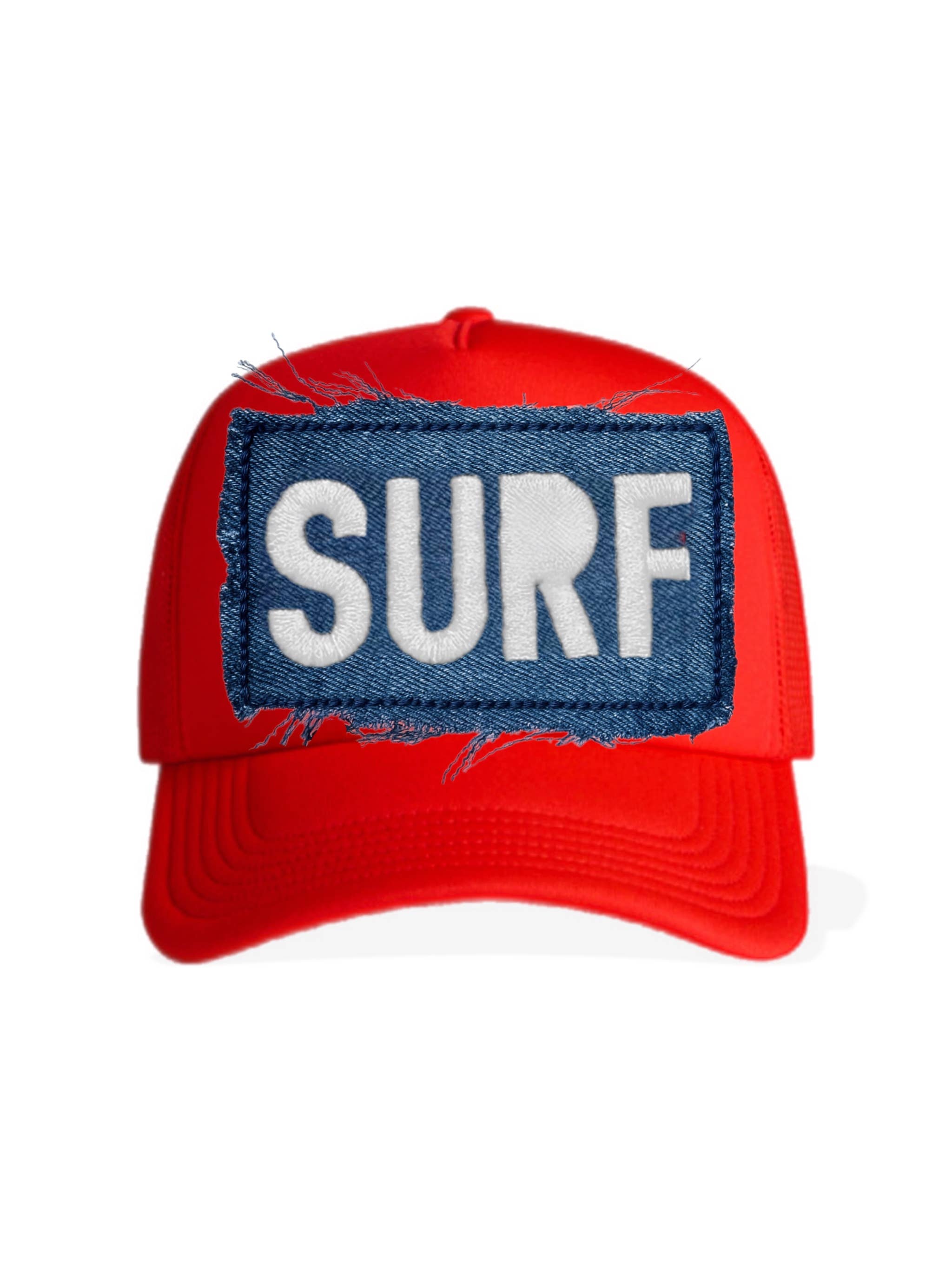 Cabana Club California - Wholesale Trucker Hat - Unisex - Denim Surf Patch Embroidered Trucker Hat0