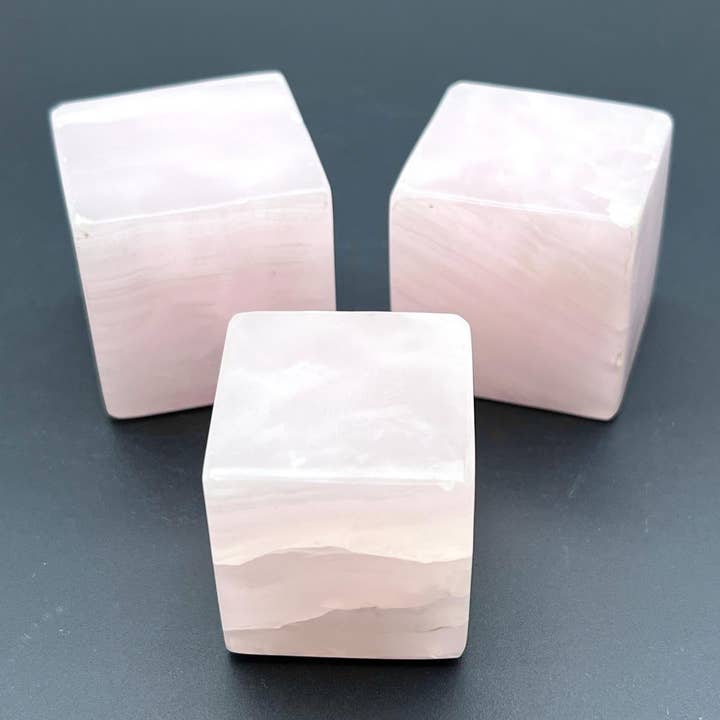 Crystal River Gems LLC - Wholesale Spiritual Stone/Crystal - Pink Mangano Calcite Crystal Cube