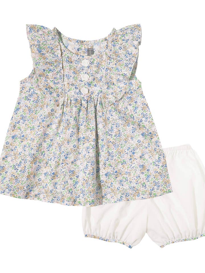 Conjunto túnica con apliques de rosas para venta al por mayor de Petit Confection