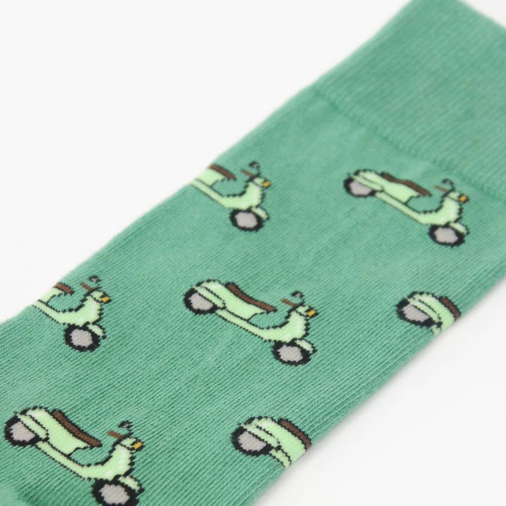 Slopes&Town – Engroshandel Strømper - Unisex – Green Vespa bambusstrømper1