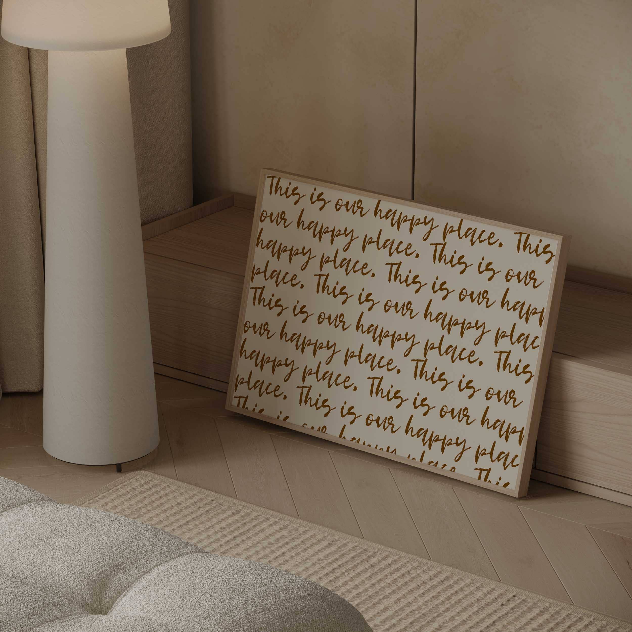D'LUXE PRINTS - Wholesale Art Print - This Is Our Happy Place Script Print3