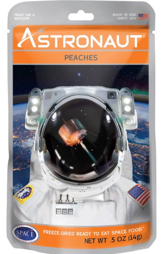O'Shea's Candies Sweet Shop - Wholesale Dried/Dehydrated Fruit - Novelty Astronaut Peaches 🍑 Freeze Dried Fruit Pouch Bag0