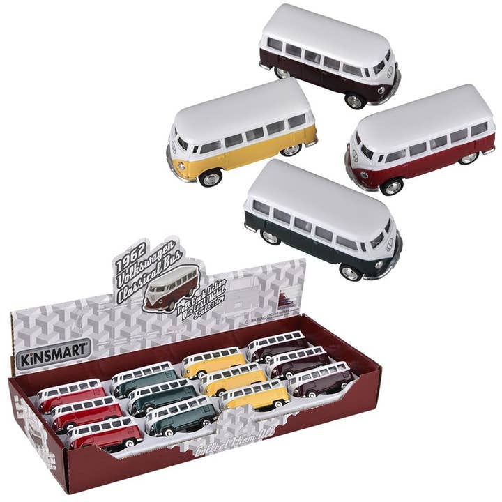 2.5" Diecast 1962 VW Classic Bus - LLB Toys for wholesale by La Luna Bella - Toys